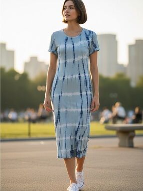 C&C California Tie-Dye Midi Dress | Size Large